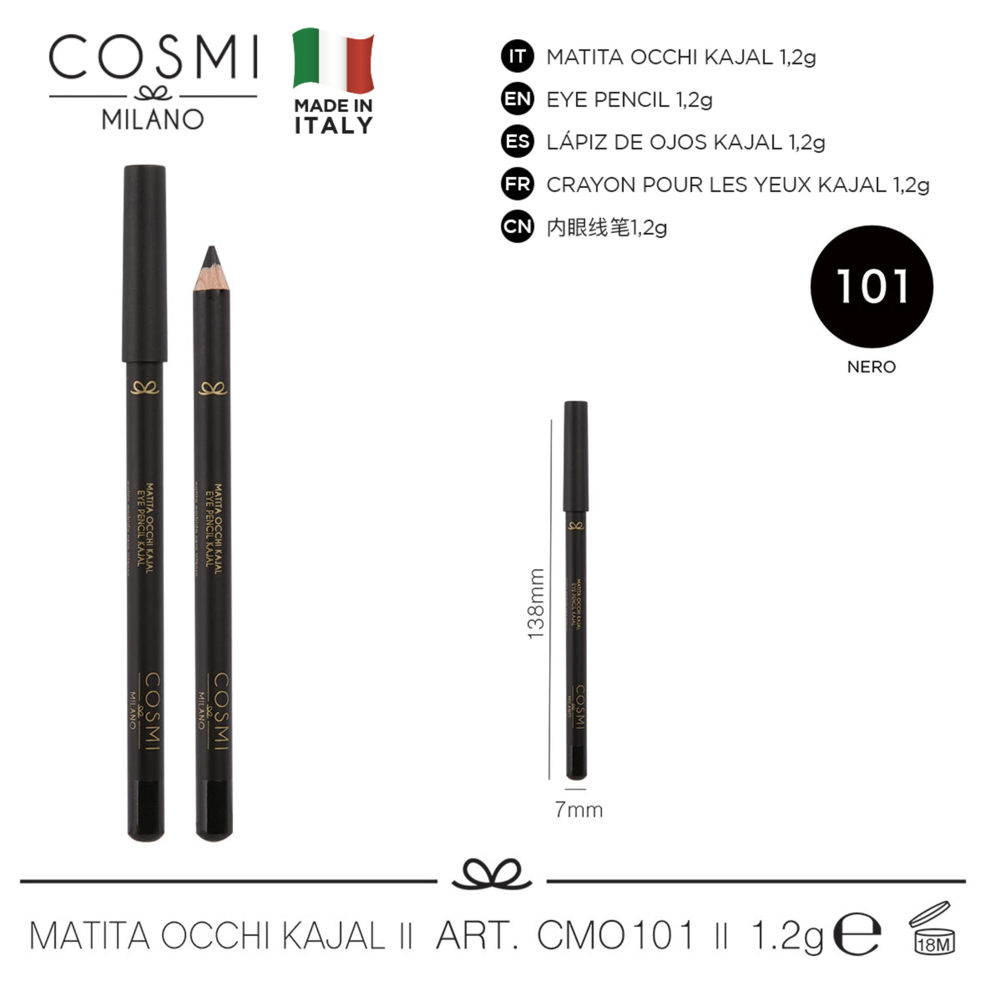 COSMI MATITA OCCHI KAJAL N.101Cosmi