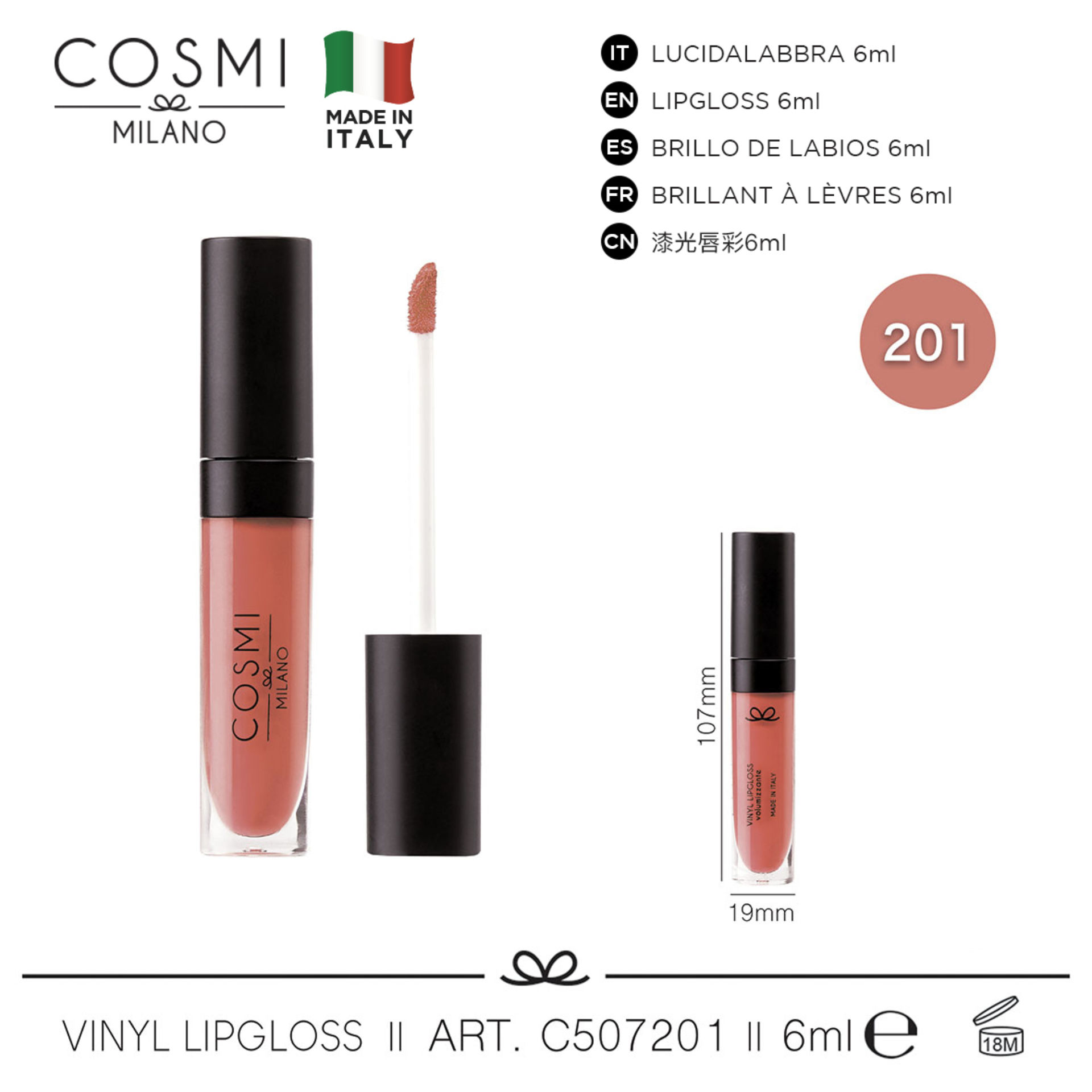 COSMI VINYL LIPGLOSS N.201Cosmi