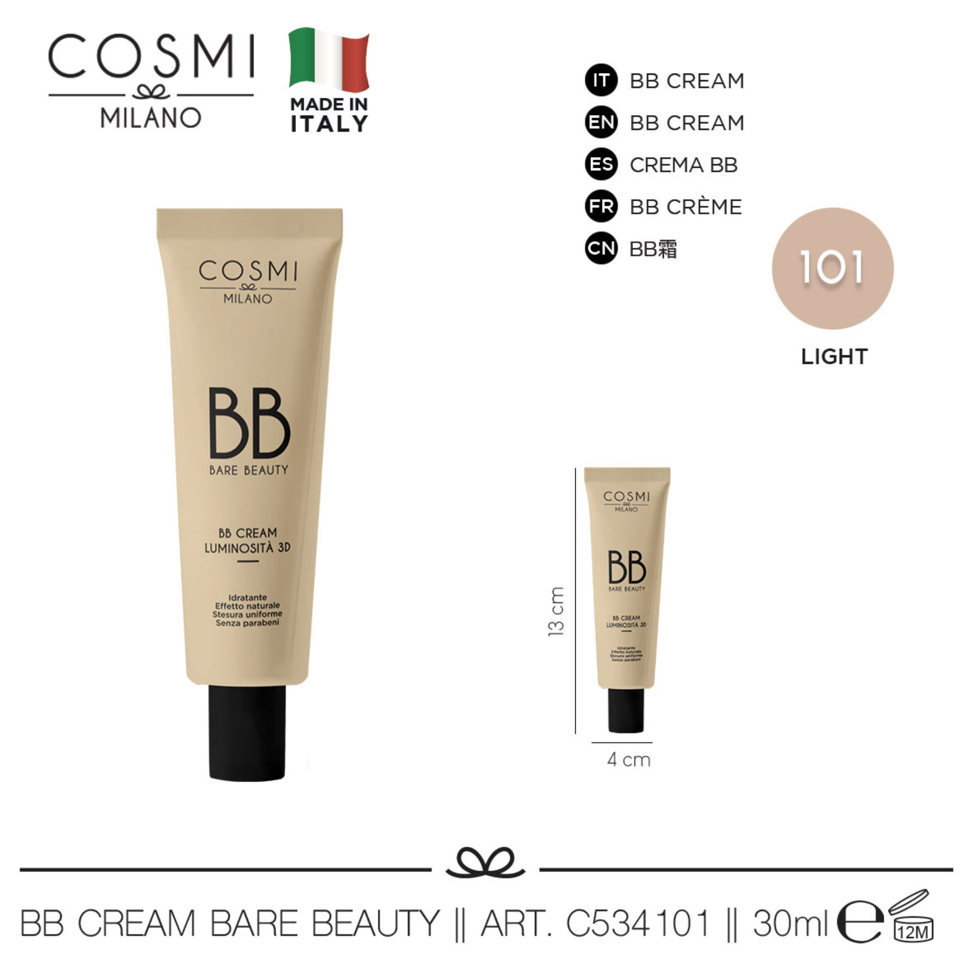 COSMI BB CREAM N.101 LIGHTCosmi