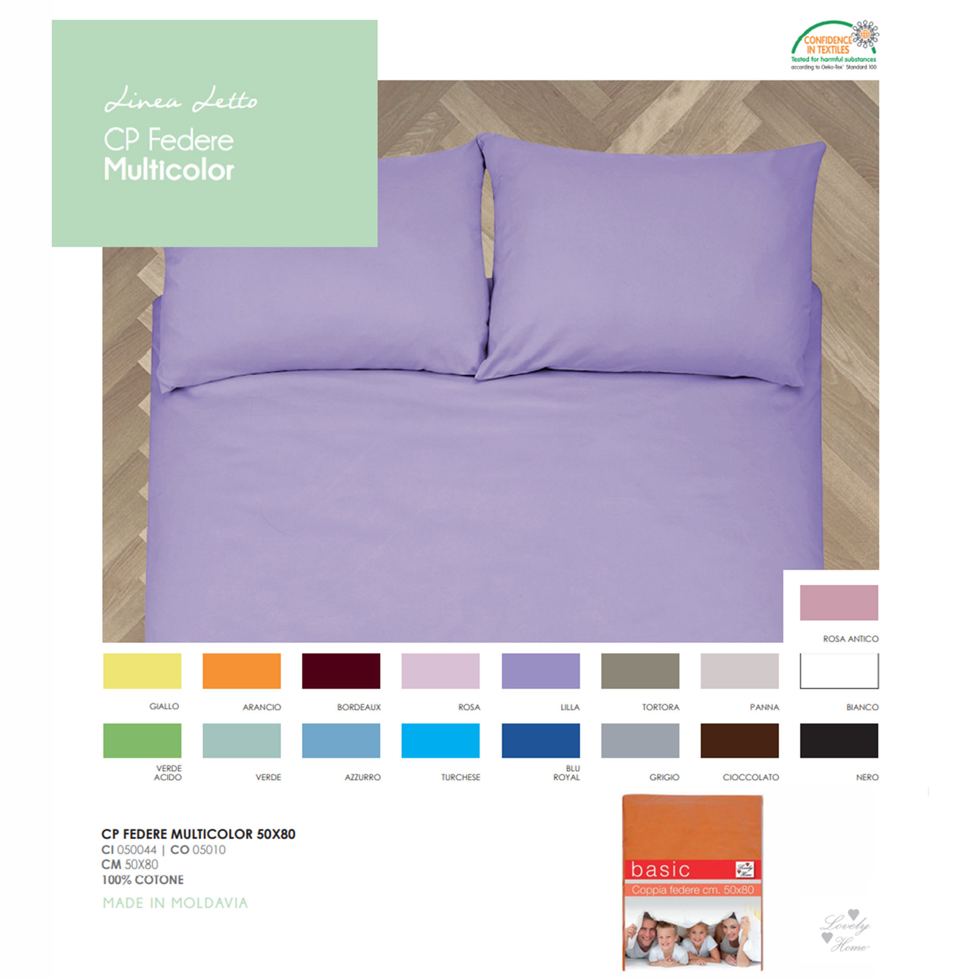 CP FEDERA MULTICOLOR 50*80 BIANCOLovely Home