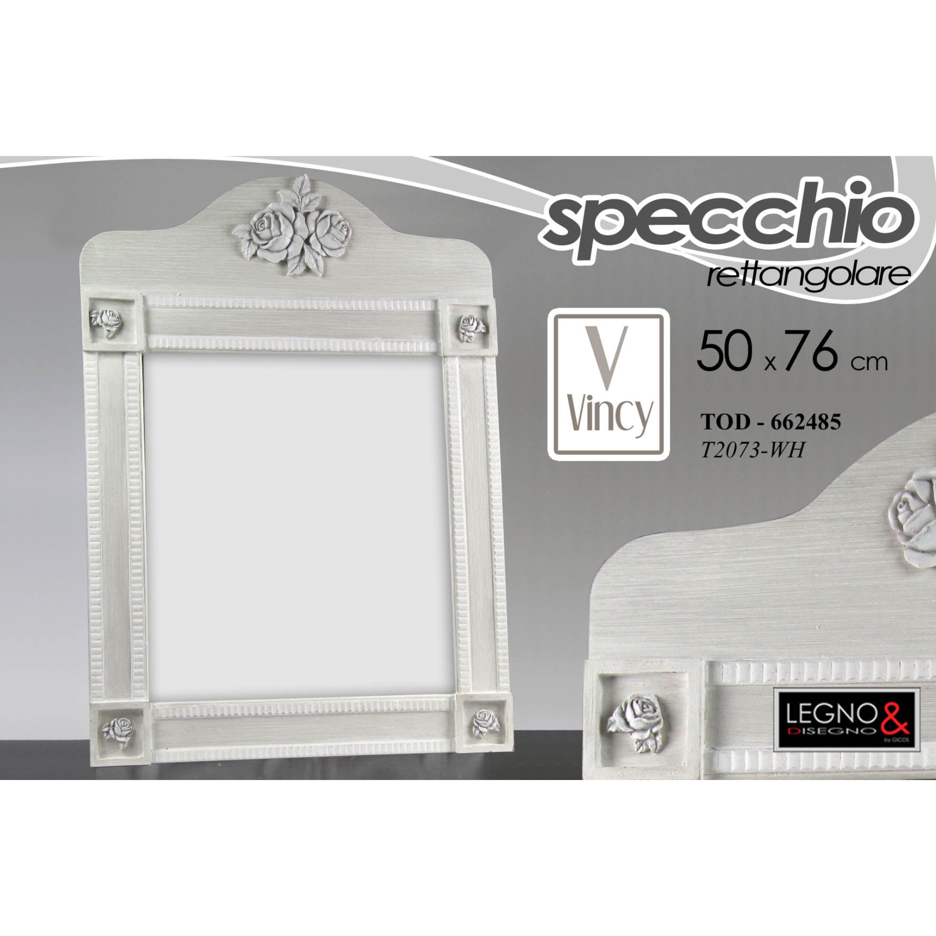 TOD/SPECCHIO BCO 50,5*77 VINCY T2073-WHGicos
