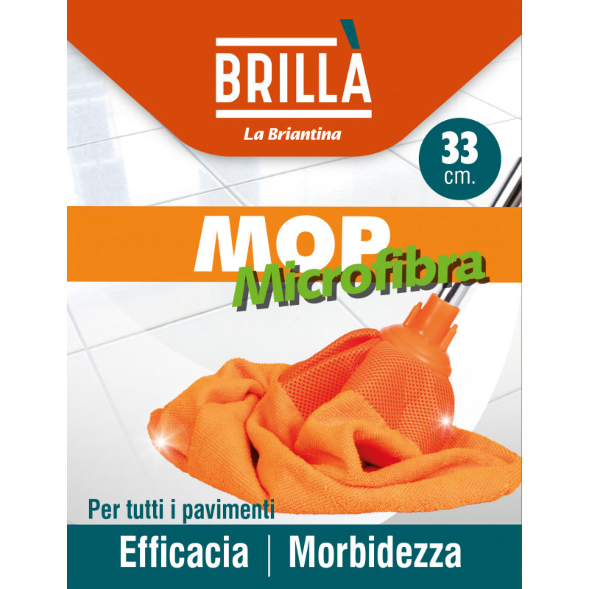 MOP MICROFIBRA CON RETE 33 CM 123 GRLa Briantina