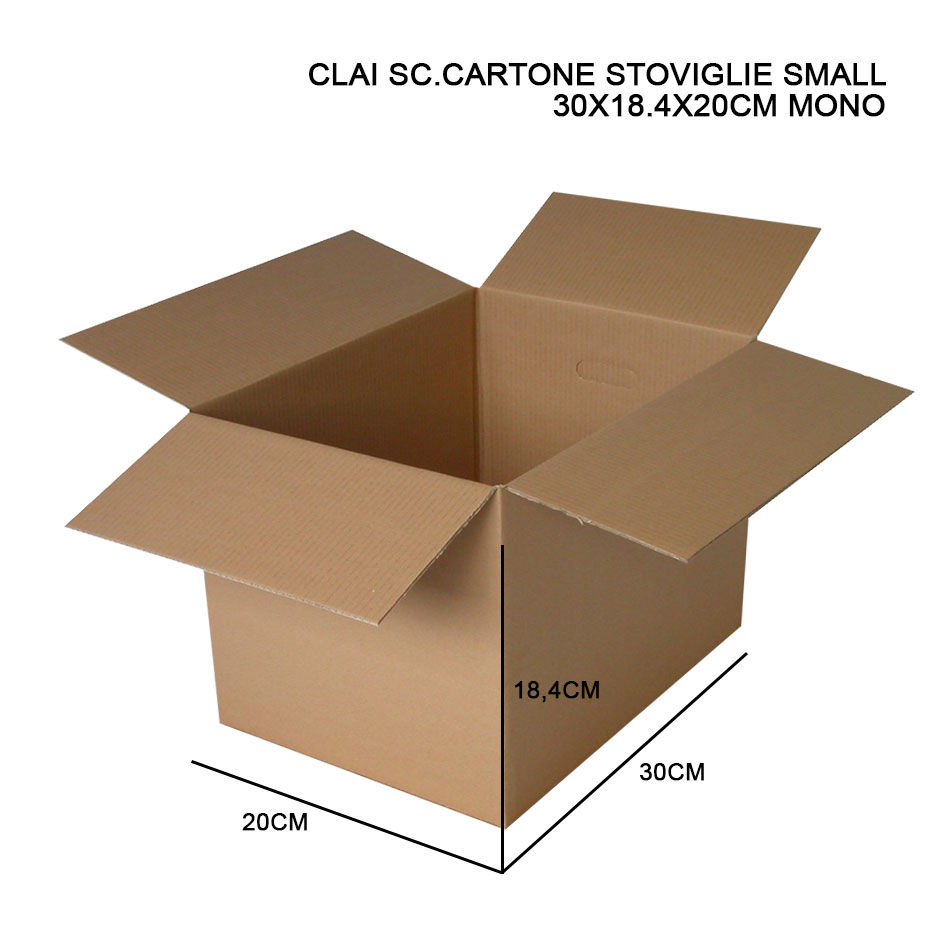 CLAI SC.CARTONE STOVIGLIE SMALL 30X18.4X20CM MONODc