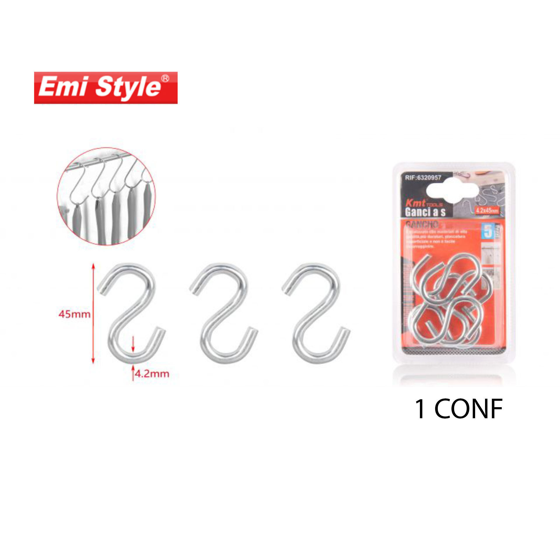 EMI STYLE GANCI A S 5PCS 4.2*45MMEmi Style