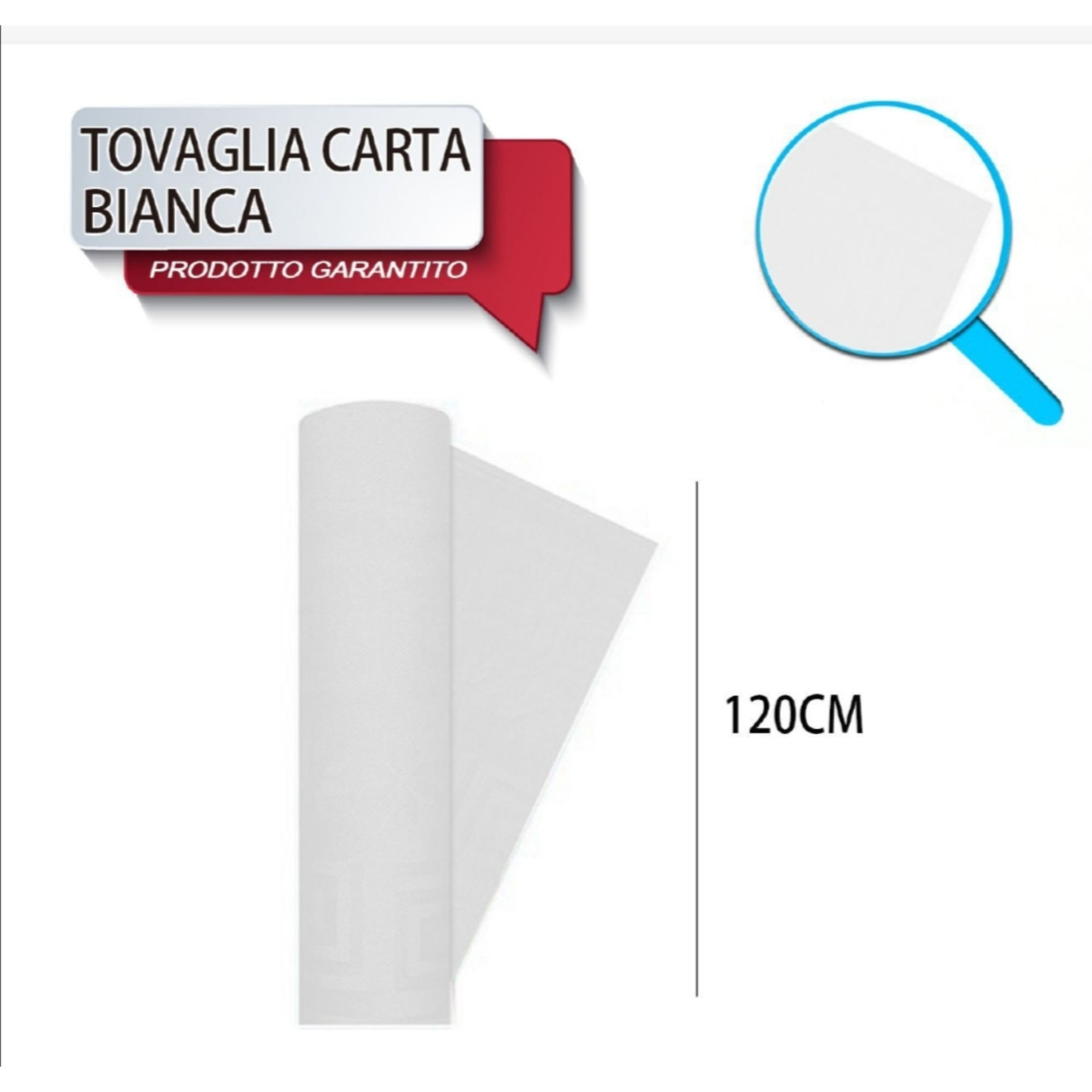 TOVAG CARTA ROTOLO MT 1,20X7 BIANCO DODopla