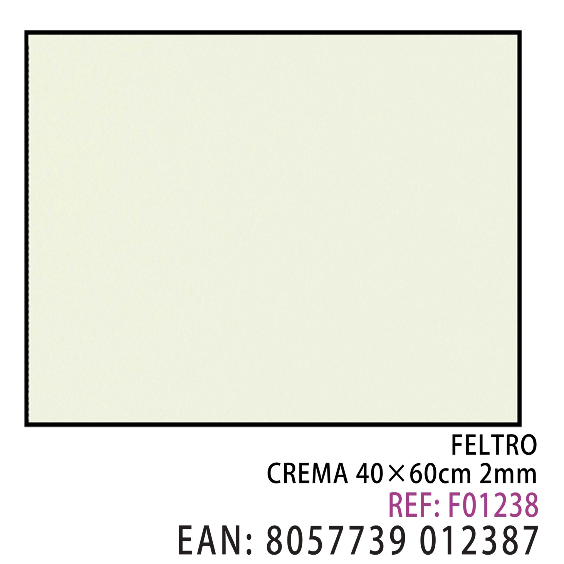 FELTRO CREMA  40 X 60CM X 2MMDz