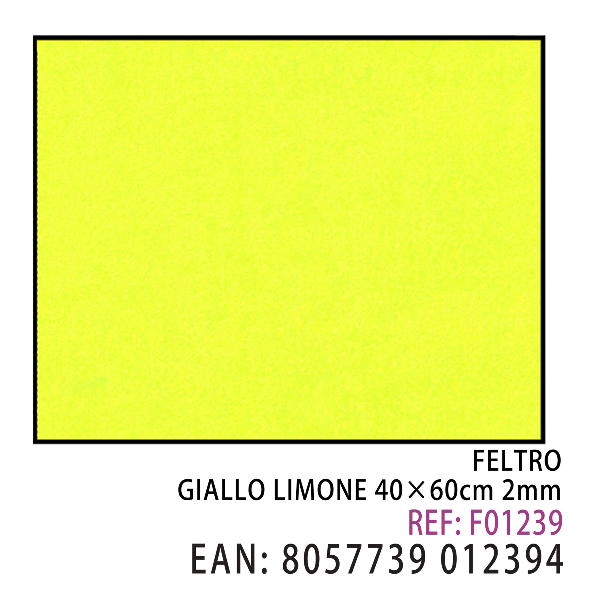 FELTRO GIALLO LIMONE 40*60CM*2MMDz