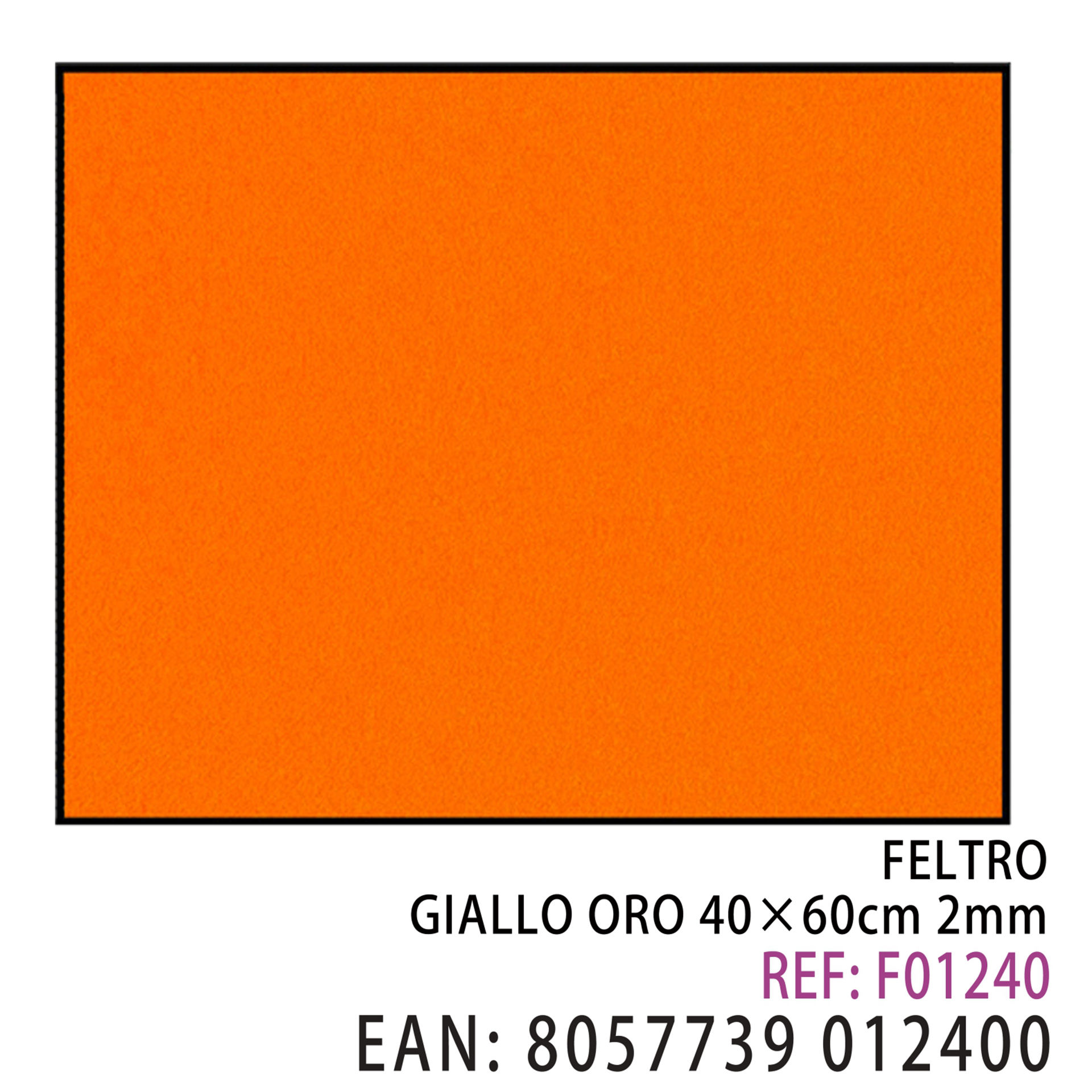 FELTRO GIALLO ORO  40 X 60CM X 2MMDz