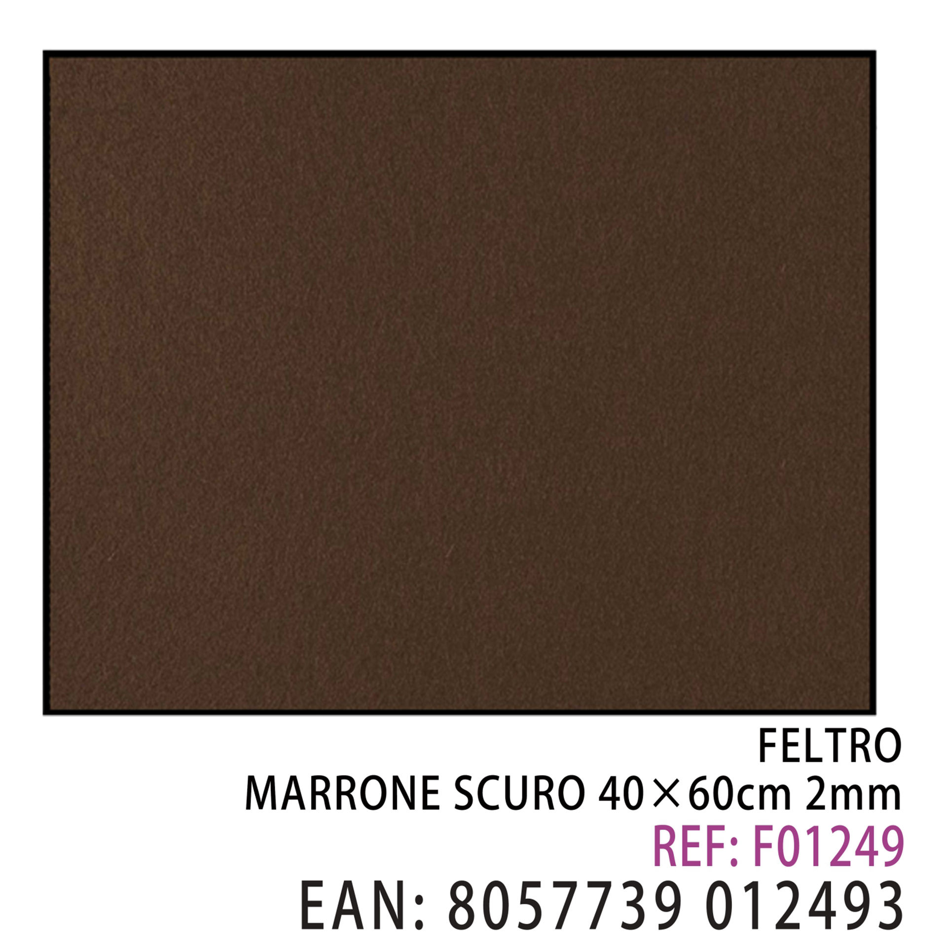 FELTRO MARRONE SCURO  40 X 60CM X 2MMDz