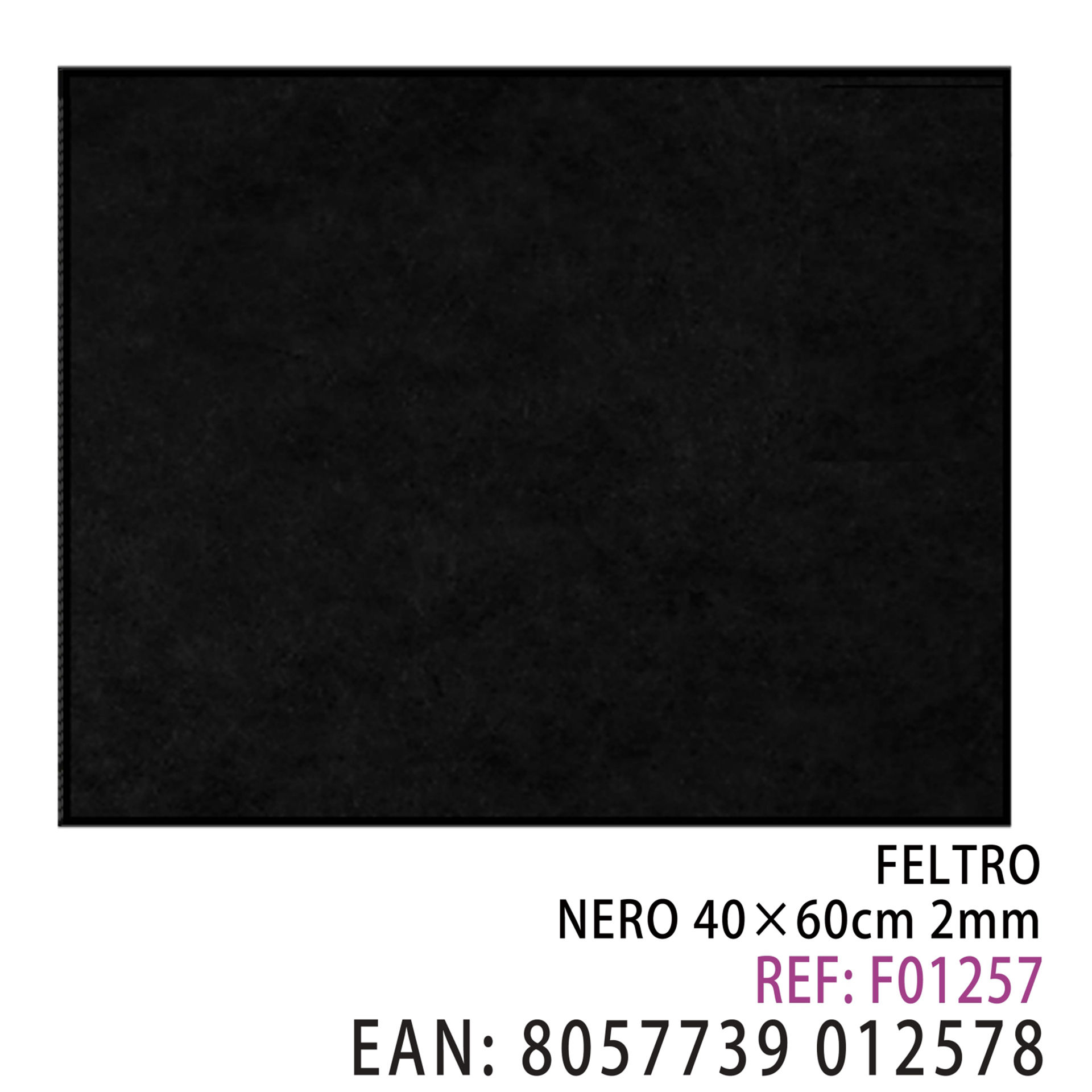 FELTRO NERO  40 X 60CM X 2MMDz