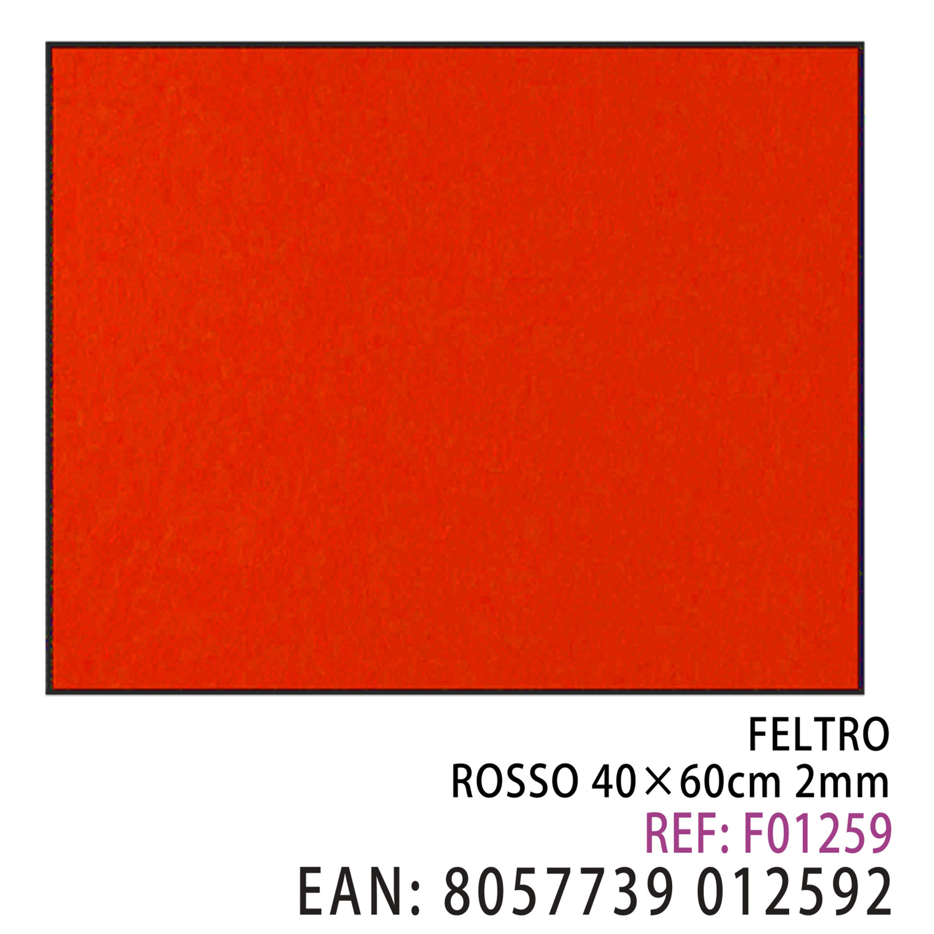 FELTRO ROSSO  40 X 60CM X 2MMDz