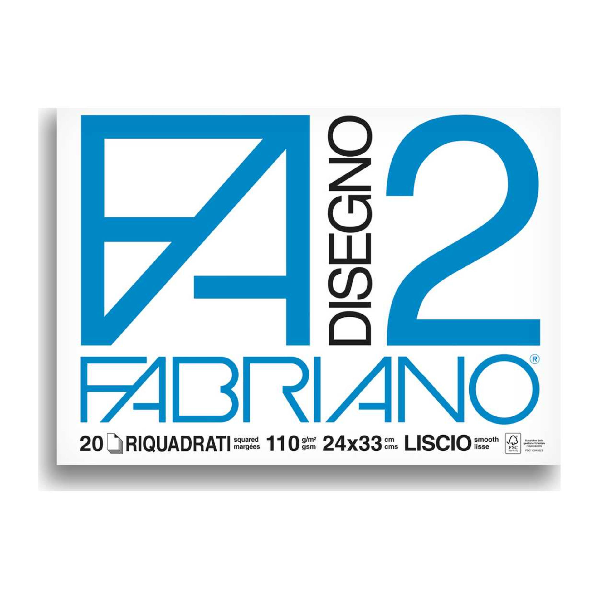 BLOCCO FABRIANO 1516 - F2 24X33 FG.20 SQUADRATOFabriano