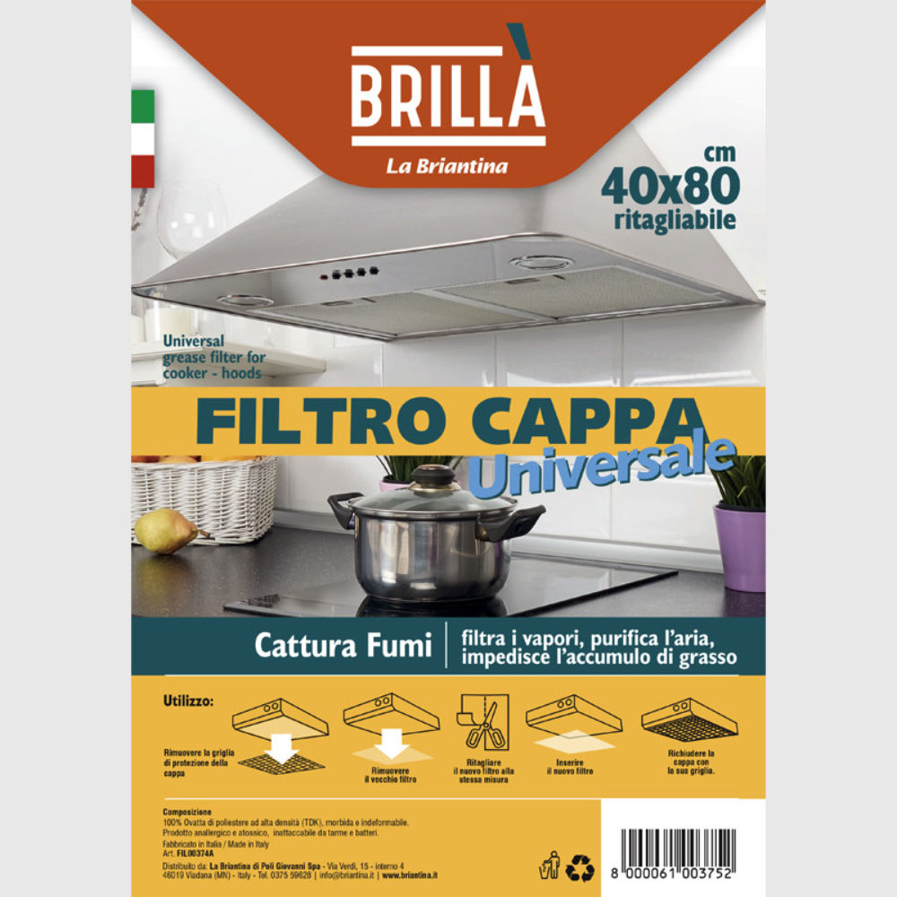 Filtro Cappa Bianco - 40x80cmBriantina