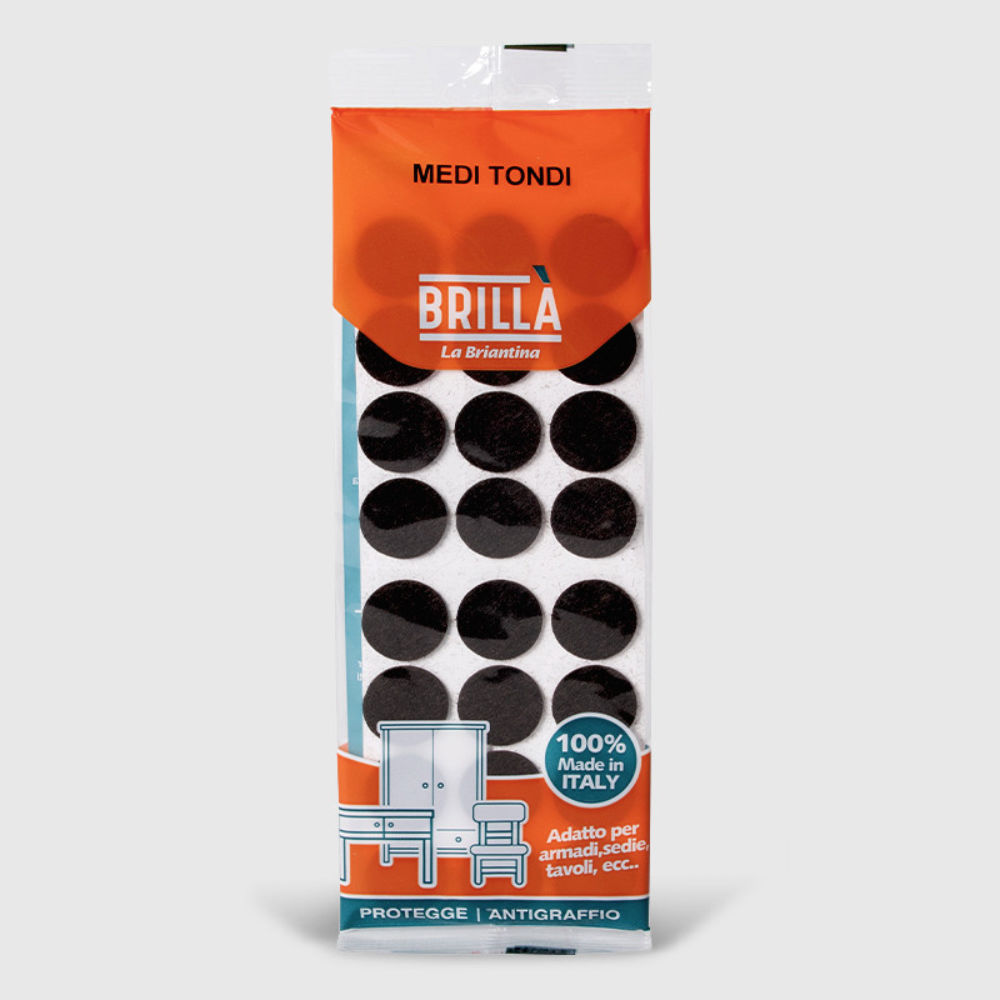 FELTRINI TONDI - MARRONE 28MM - 24PZBriantina