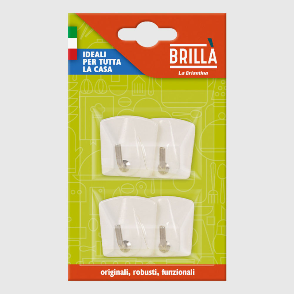 GANCI ADESIVI 1 POSTO - 4PZBriantina
