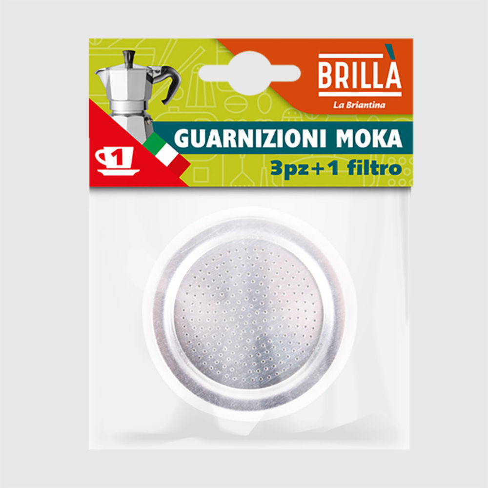 GUARNIZIONI 1TZ CON FILTRO MOKA 3PZ BLISTERBriantina