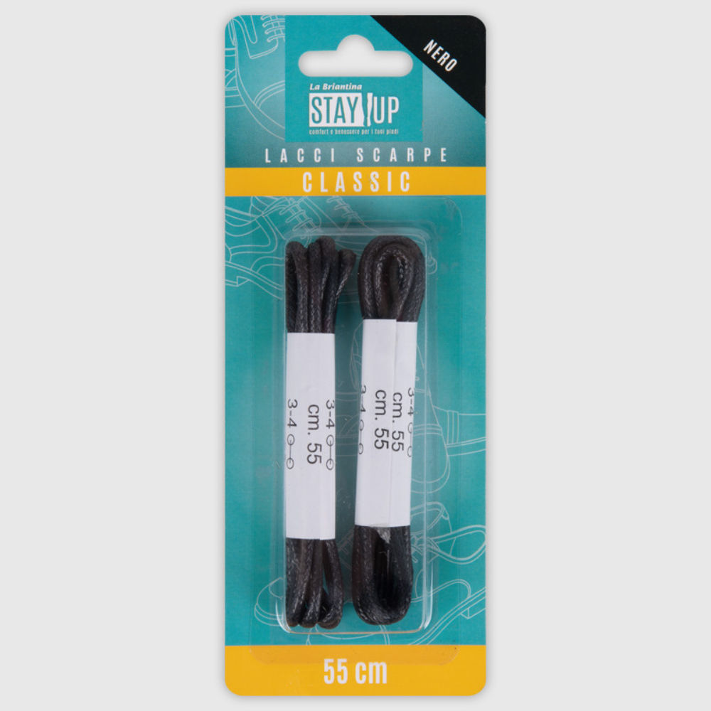 LACCI SCARPE TONDI - NERO - 55CMBriantina