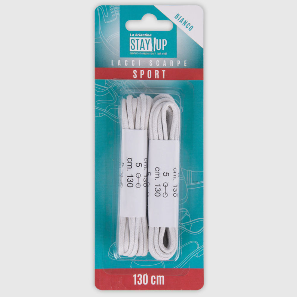 LACCI SCARPE TONDI - BIANCO - 130CMBriantina