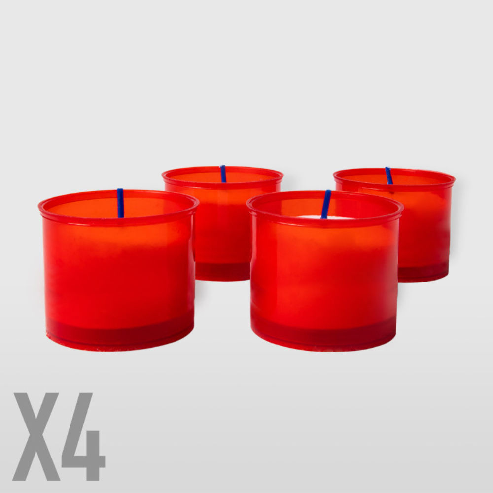 LUMINI IN CERA 7/B - ROSSO - 4PZLa Briantina