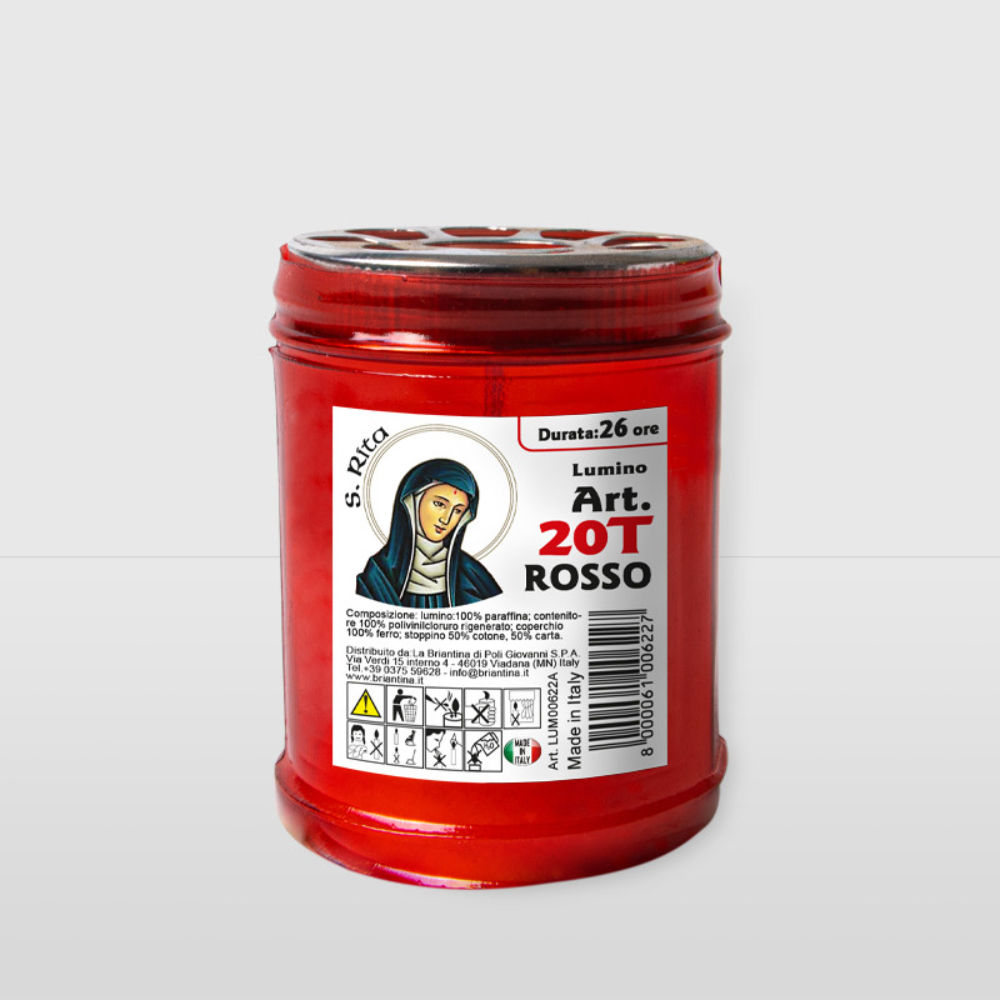 LUMINO CERA S,RITA - ROSSO - T20La Briantina