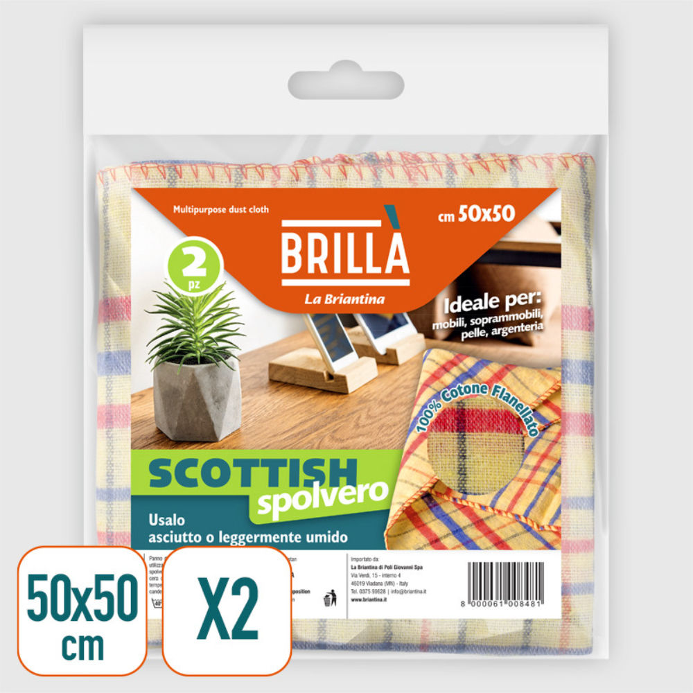PANNI POLVERE SCOZZESE 50x50CM - 2PZBriantina