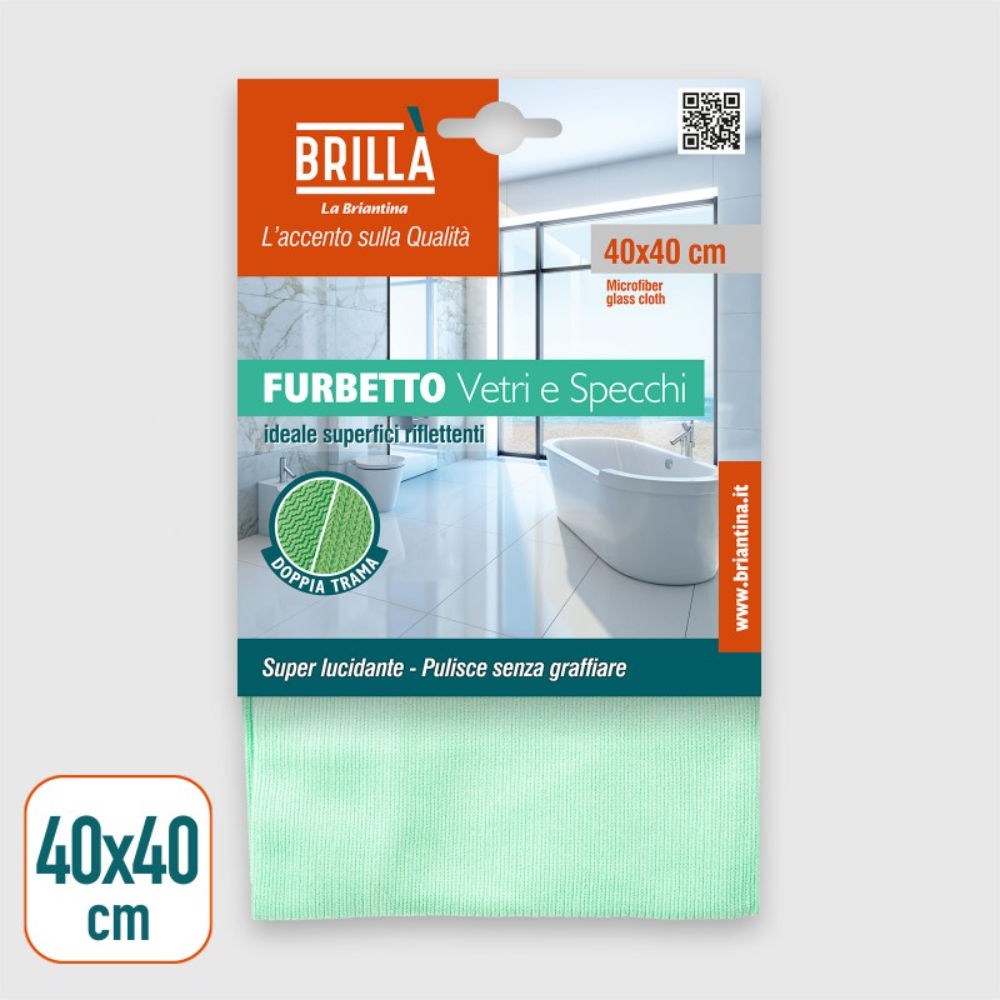 PANNO PER VETRI E SPECCHI - 40x40CMBriantina