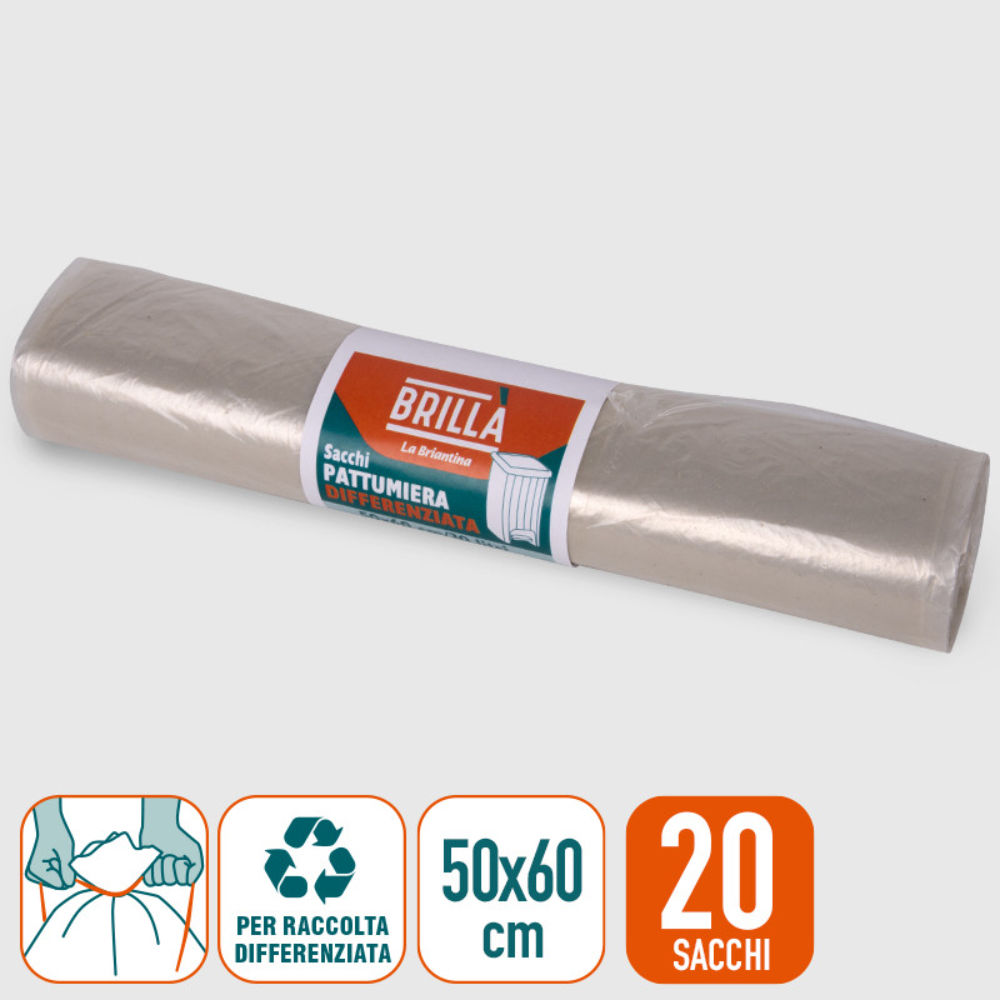 SACCHI SPAZZATURA - NEUTRI 30L - 20PZBriantina