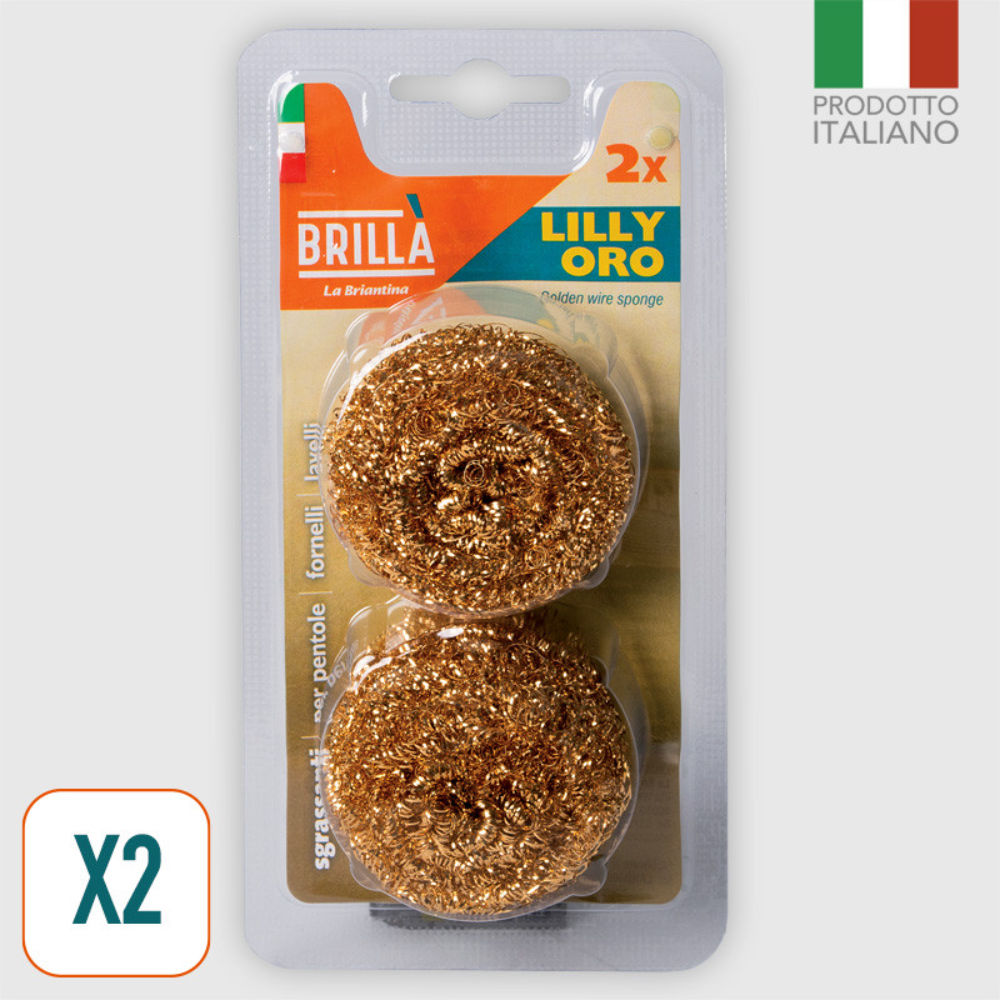 SPUGNETTA LANA LILLY ORO - 2PZBriantina