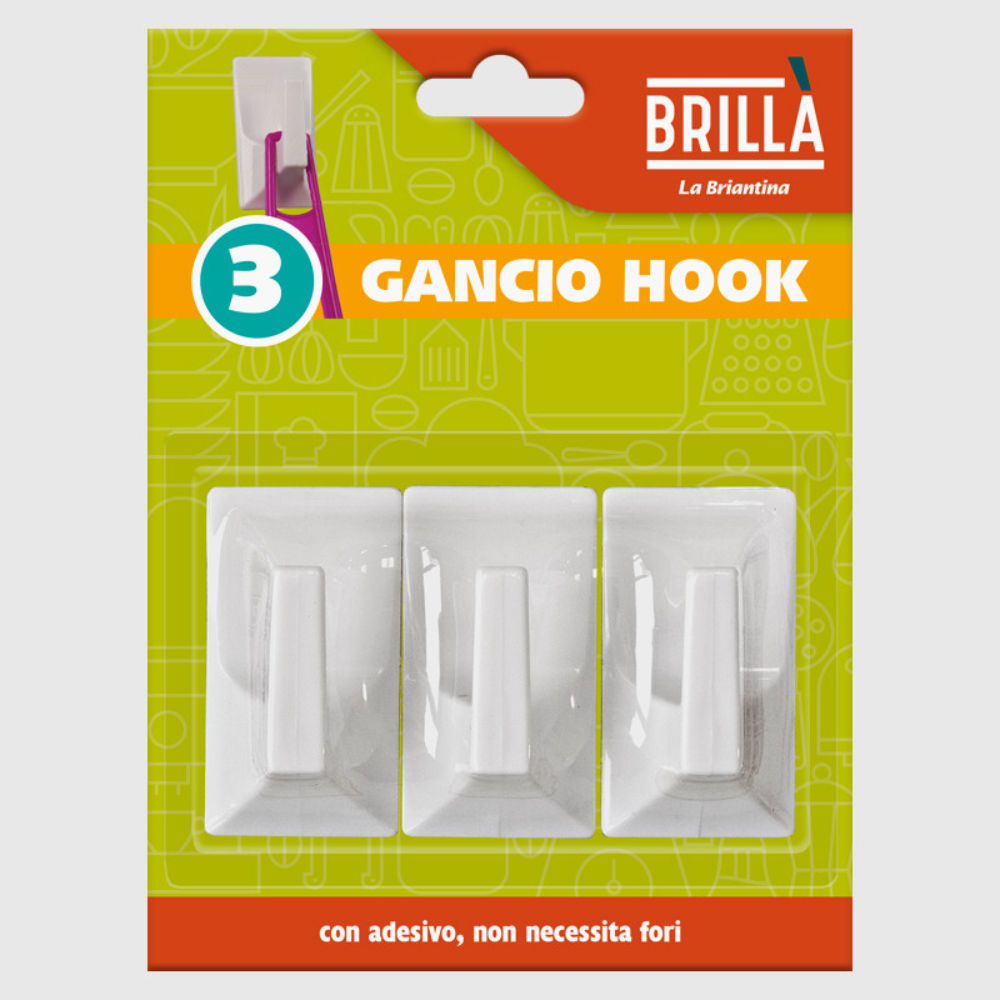 GANCI IN PLASTICA HOOK - 3PZBriantina