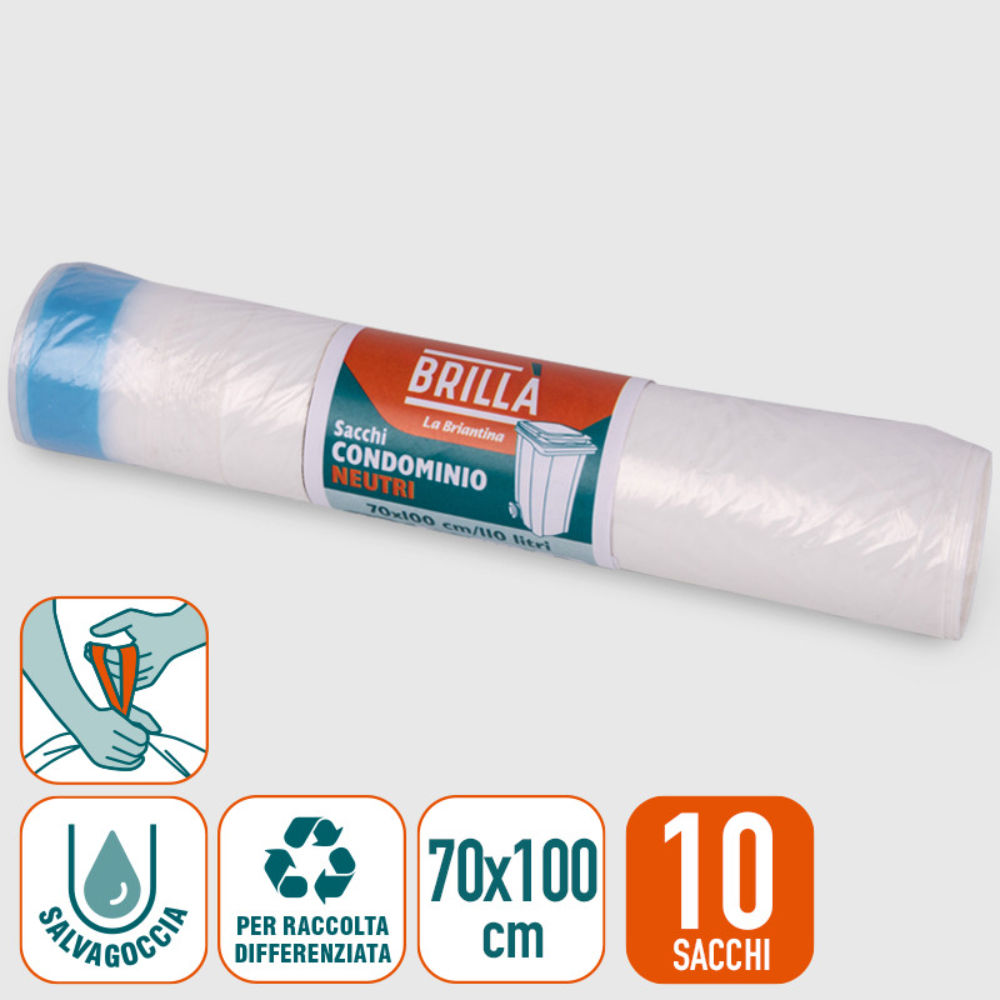 SACCHI CON LACCIO - NEUTRI 110L - 10PZBriantina