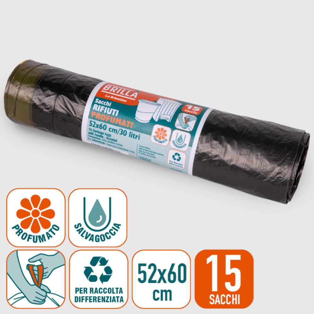 SACCHI PROFUMATI - NERI 30L - 15PZBriantina