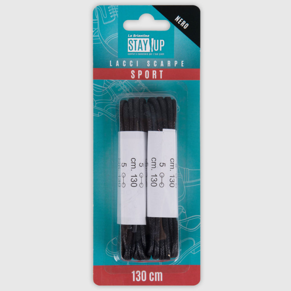 LACCI SCARPE TONDI - NERO - 130CMBriantina