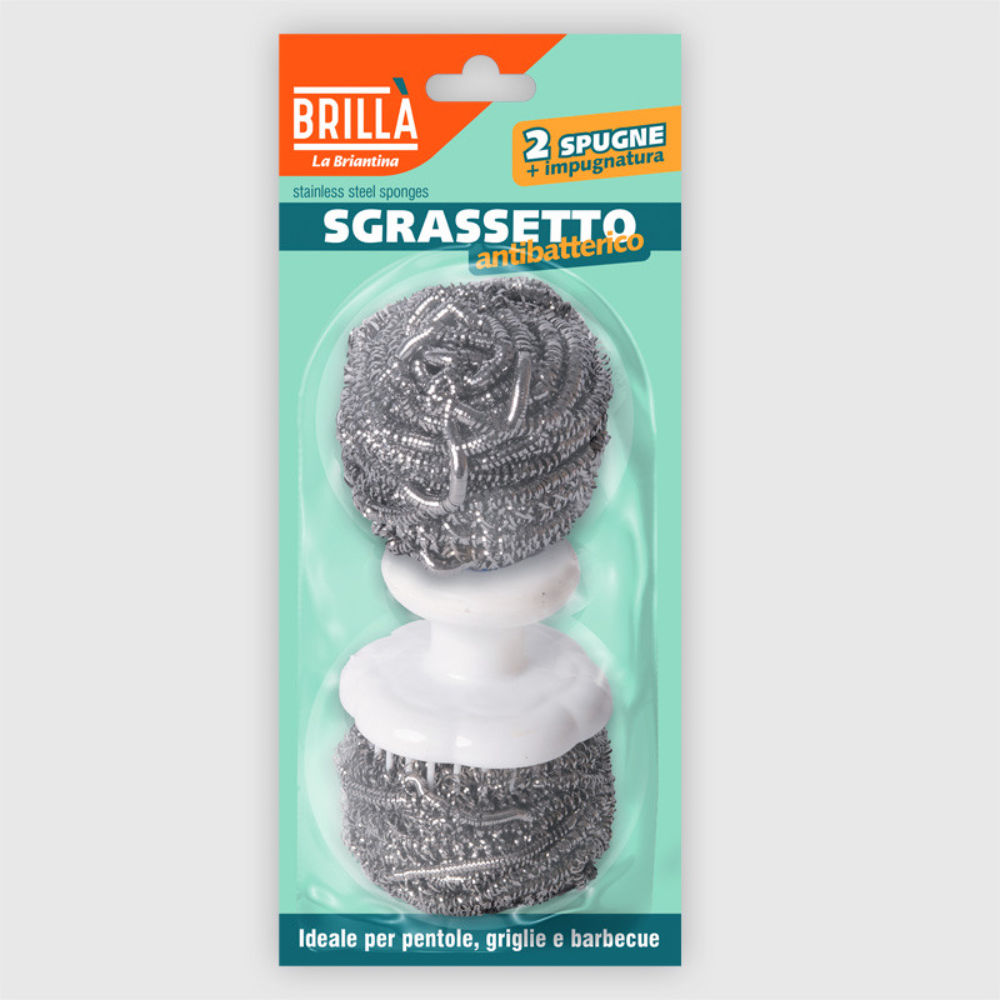 SPUGNETTE ACCIAIO INOX CON IMPUGNATURABriantina