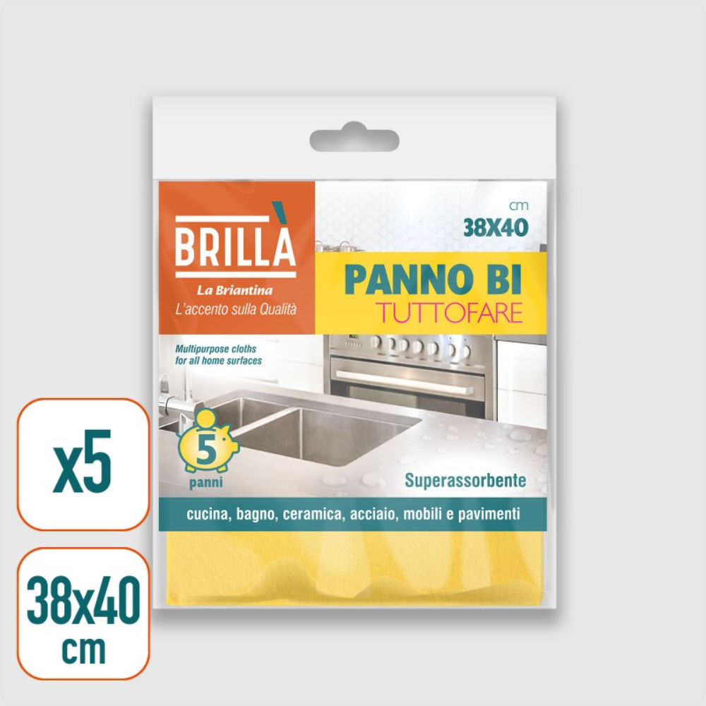 PANNI BI MULTIUSO 38x40CM - 5PZBriantina