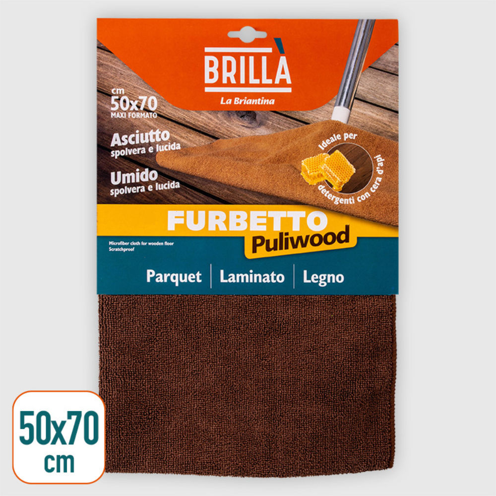 PANNO FURBETTO PULIWOOD PAVIMENTI - 50x70CMBriantina