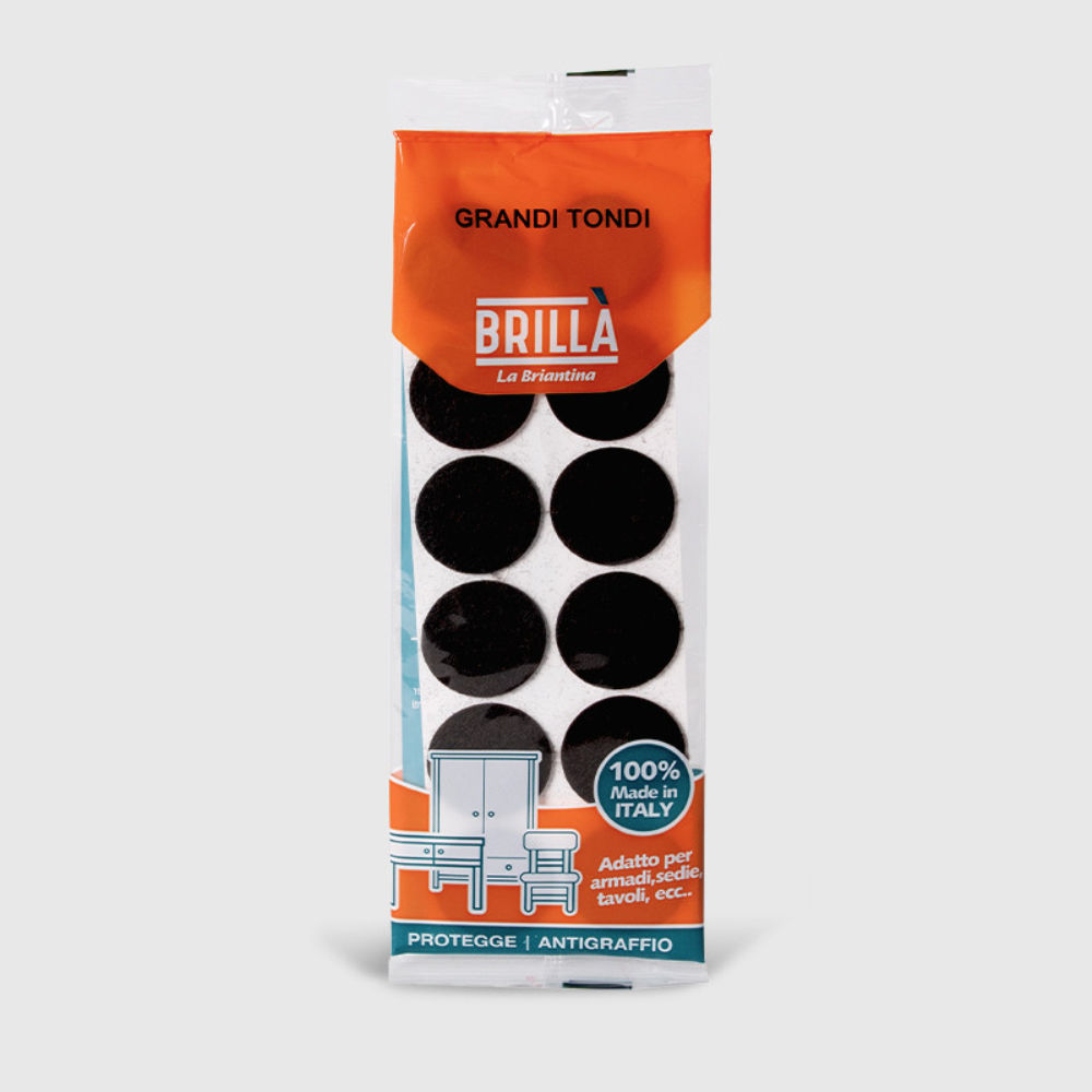 FELTRINI TONDI - MARRONE 40MM - 12PZBriantina