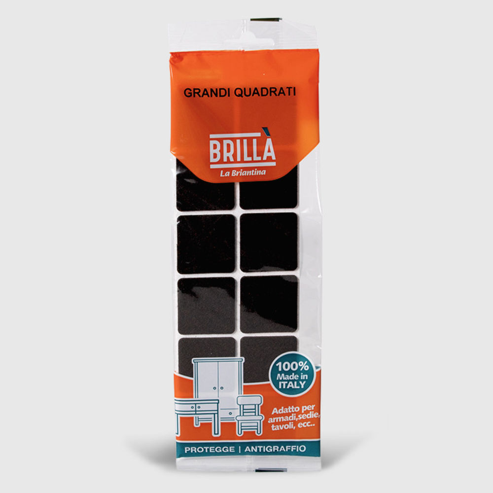 FELTRINI QUADRI - MARRONE 40x40MM - 12PZBriantina