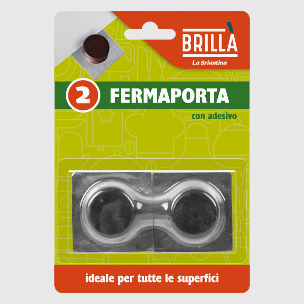 FERMAPORTA TONDO - MARRONE - 2PZBriantina
