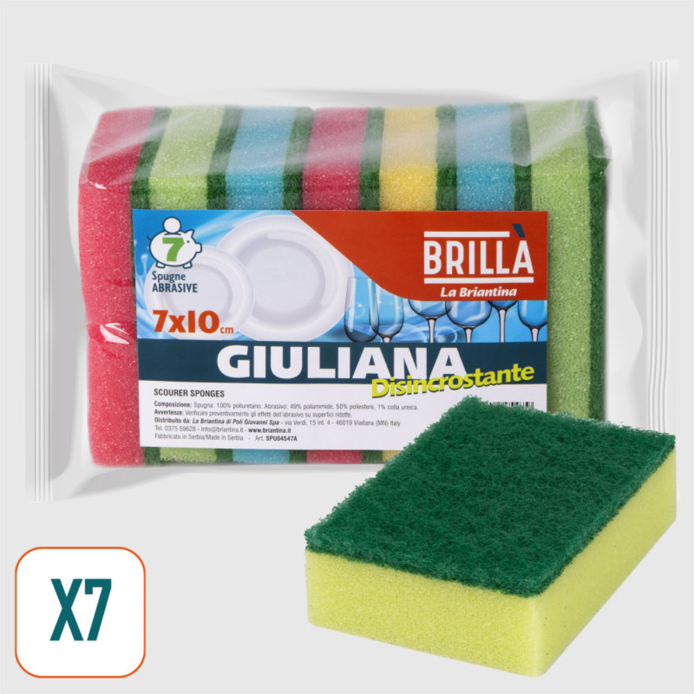 SPUGNE ABRASIVE 7x10CM - 7PZBriantina