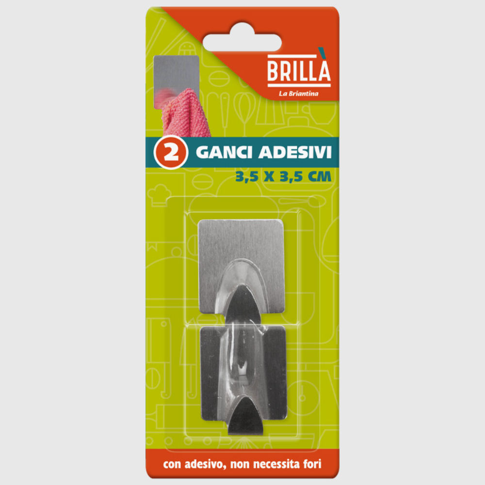 GANCI ACCIAIO QUADRATI - 2 PZBriantina