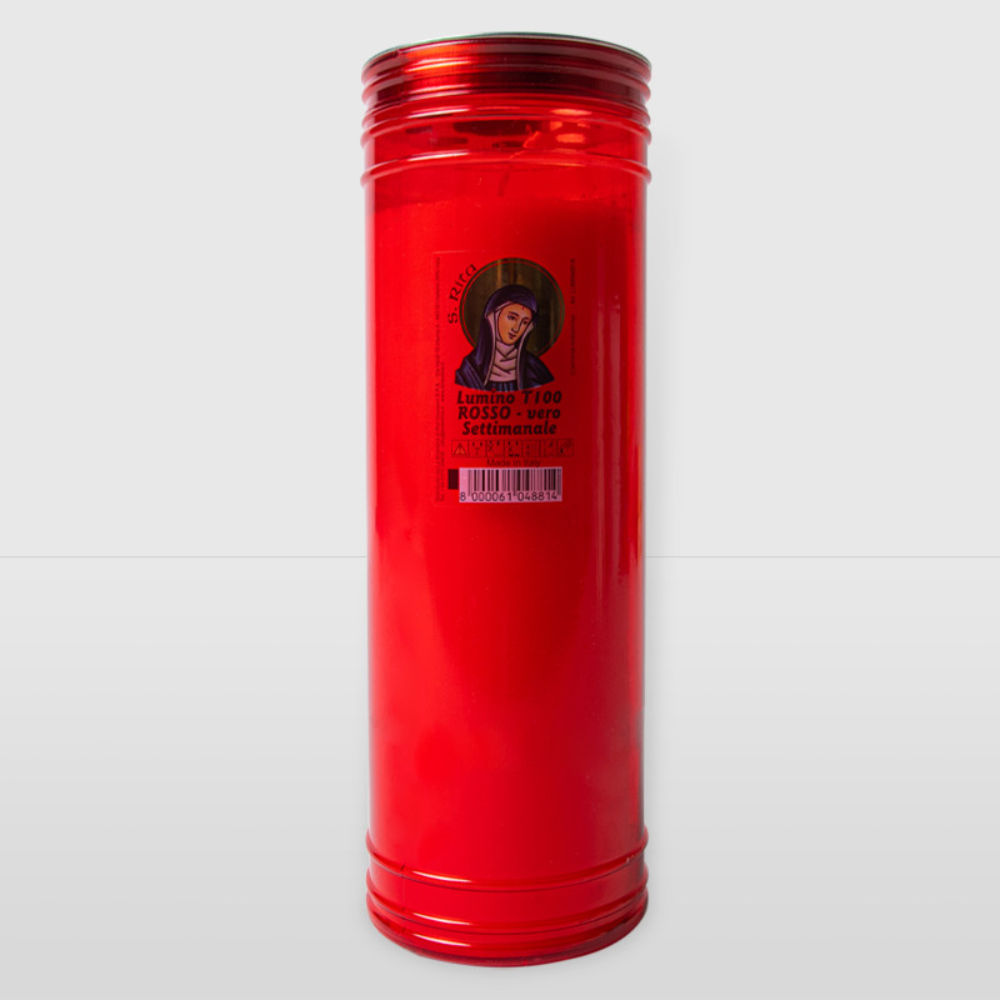LUMINO CERA SETTIMANALE - ROSSO - T100La Briantina
