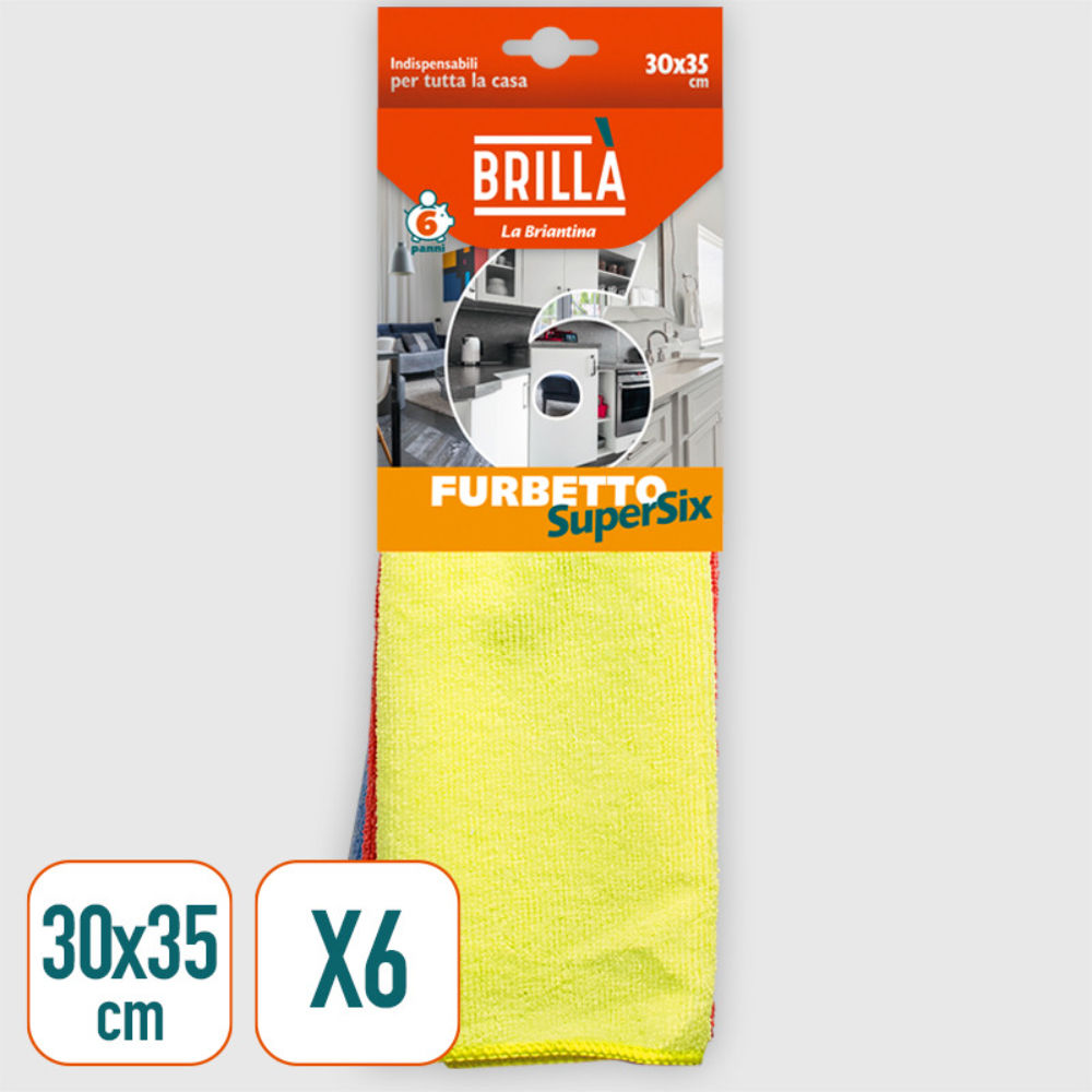 PANNI MULTIUSO SUPERSIX 30x35CM - 6PZBriantina