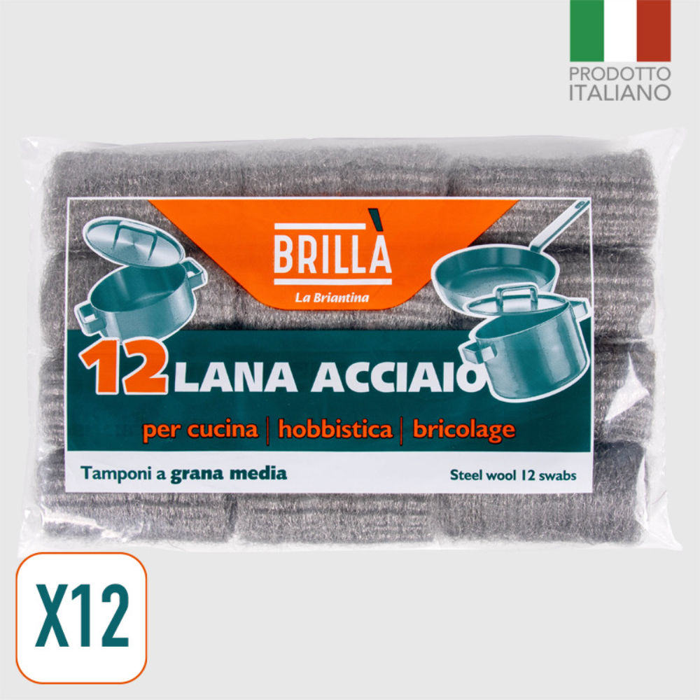 TAMPONI IN LANA D'ACCIAIO - 12PZBriantina