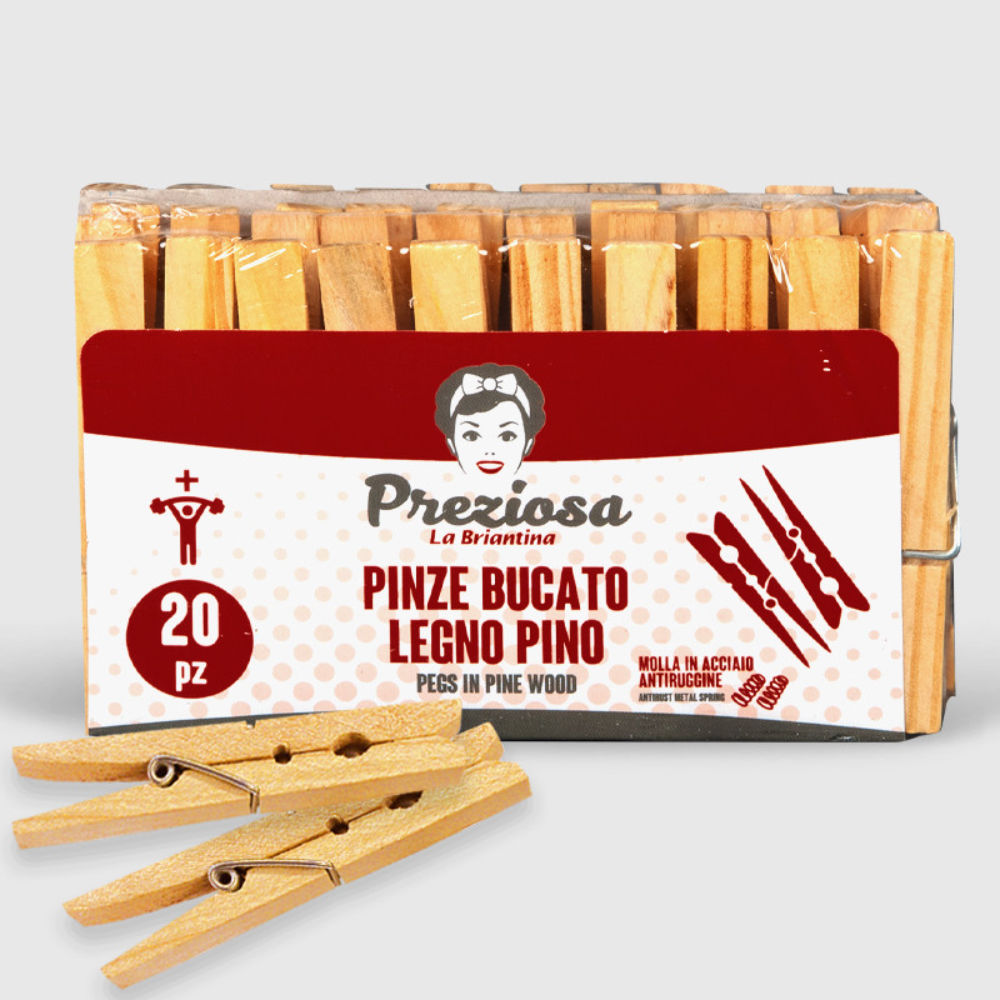 MOLLETTE BUCATO - LEGNO 7CM - 20PZBriantina