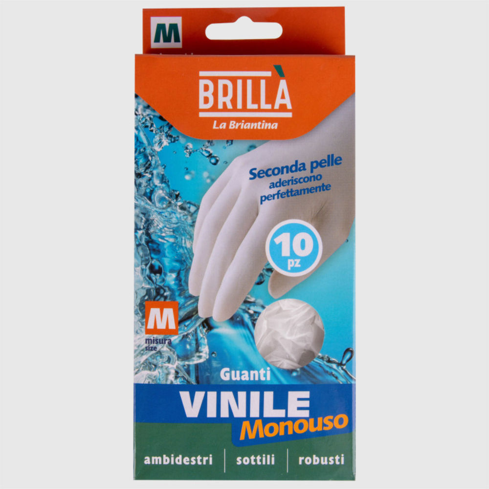 GUANTI IN VINILE MONOUSO - M - 10PZBriantina