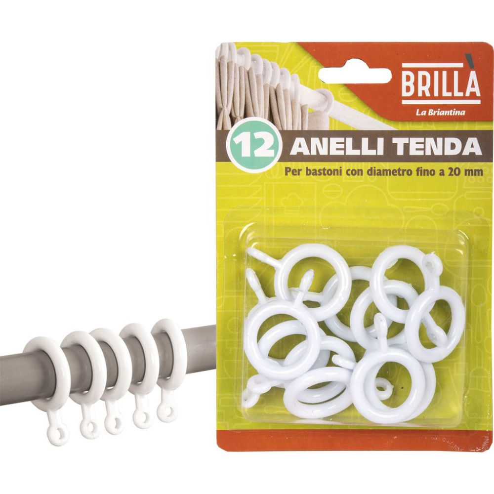 ANELLI IN PLASTICA PER TENDE 20MM - 12PZBriantina