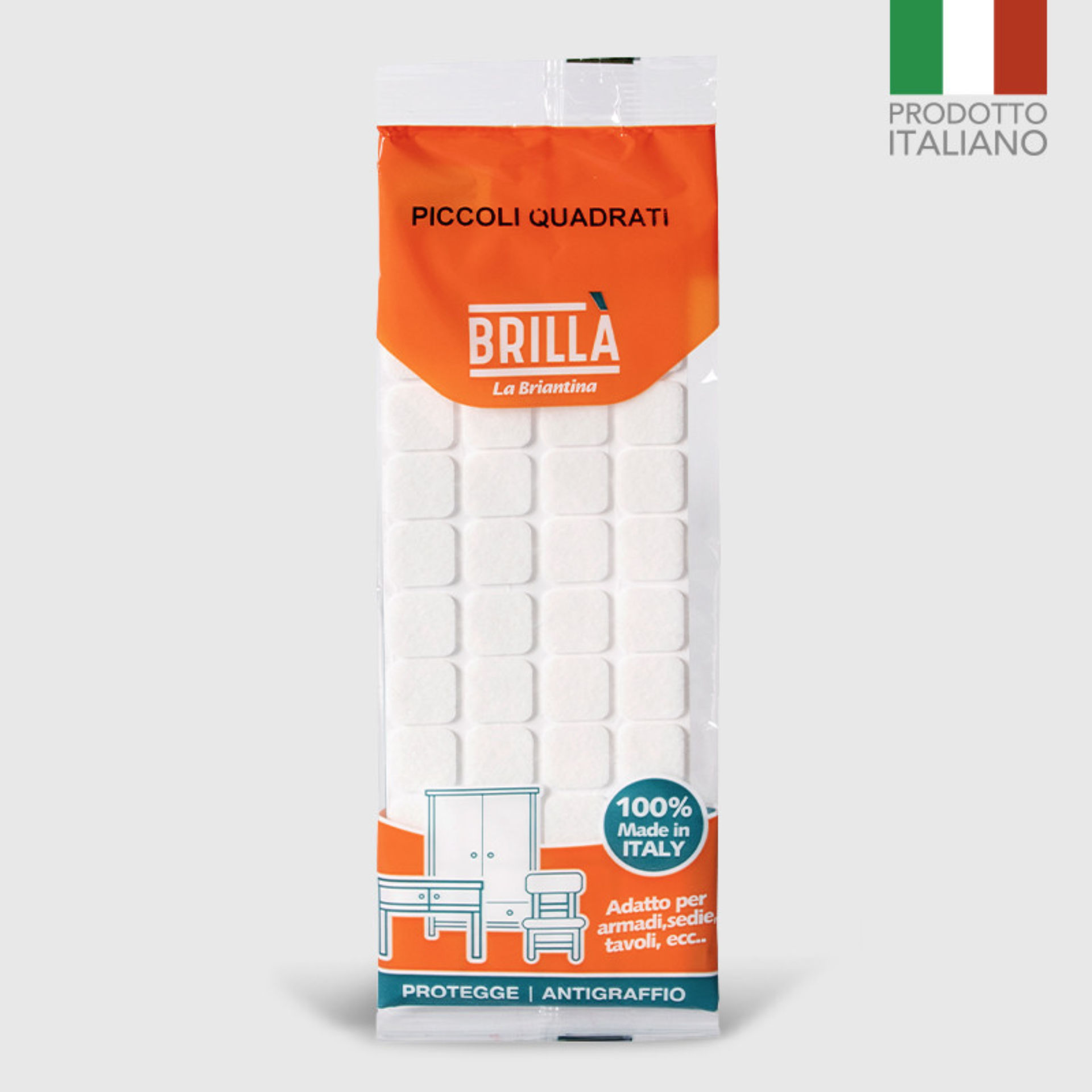 FELTRINI QUADRI - BIANCO 20x20MM - 44PZBriantina