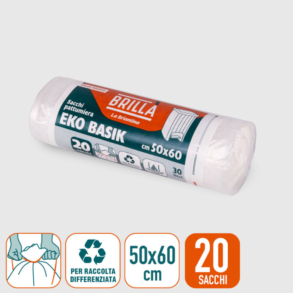 SACCHI SPAZZATURA - NEUTRI 30L - 20PZBriantina