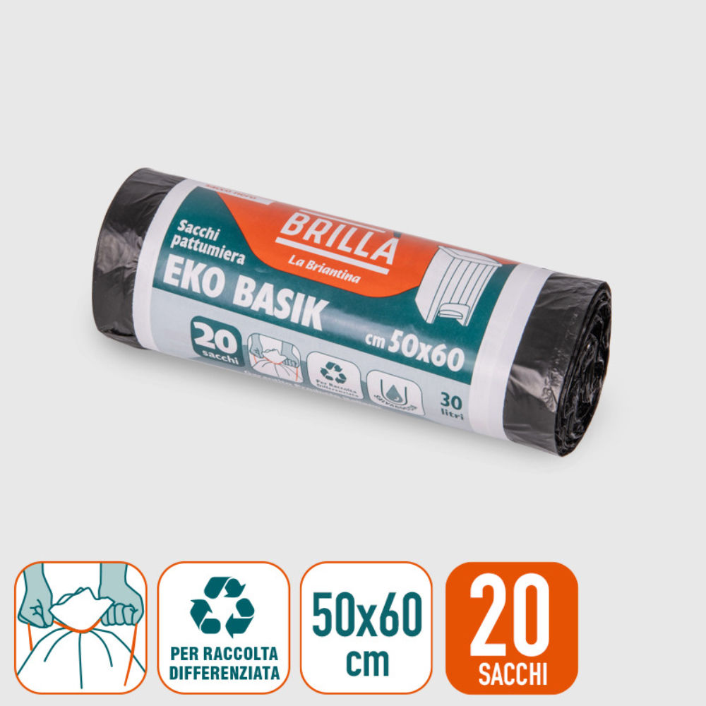 SACCHI SPAZZATURA - NERI 30L - 20PZBriantina