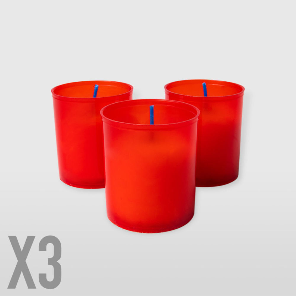LUMINI IN CERA 10/B - ROSSO - 3PZLa Briantina